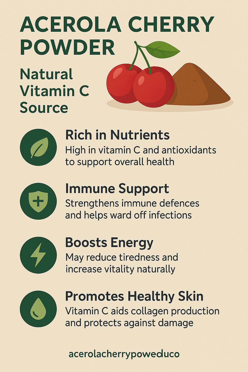 Acerola Cherry Powder Benefits for Skin & Energy
