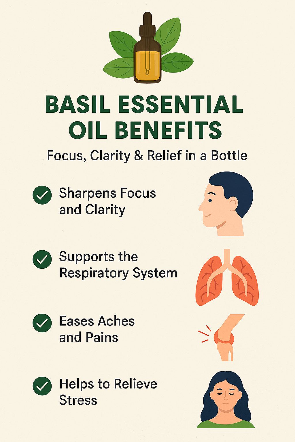Basil Essential Oil Benefits for Focus & Relief
