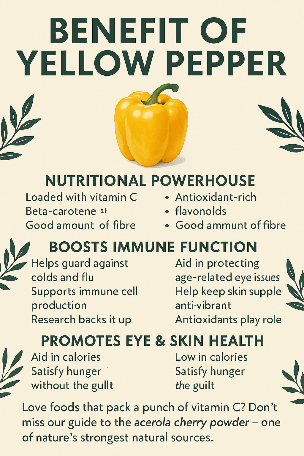 Benefit of Yellow Pepper: A Natural Vitamin Boost