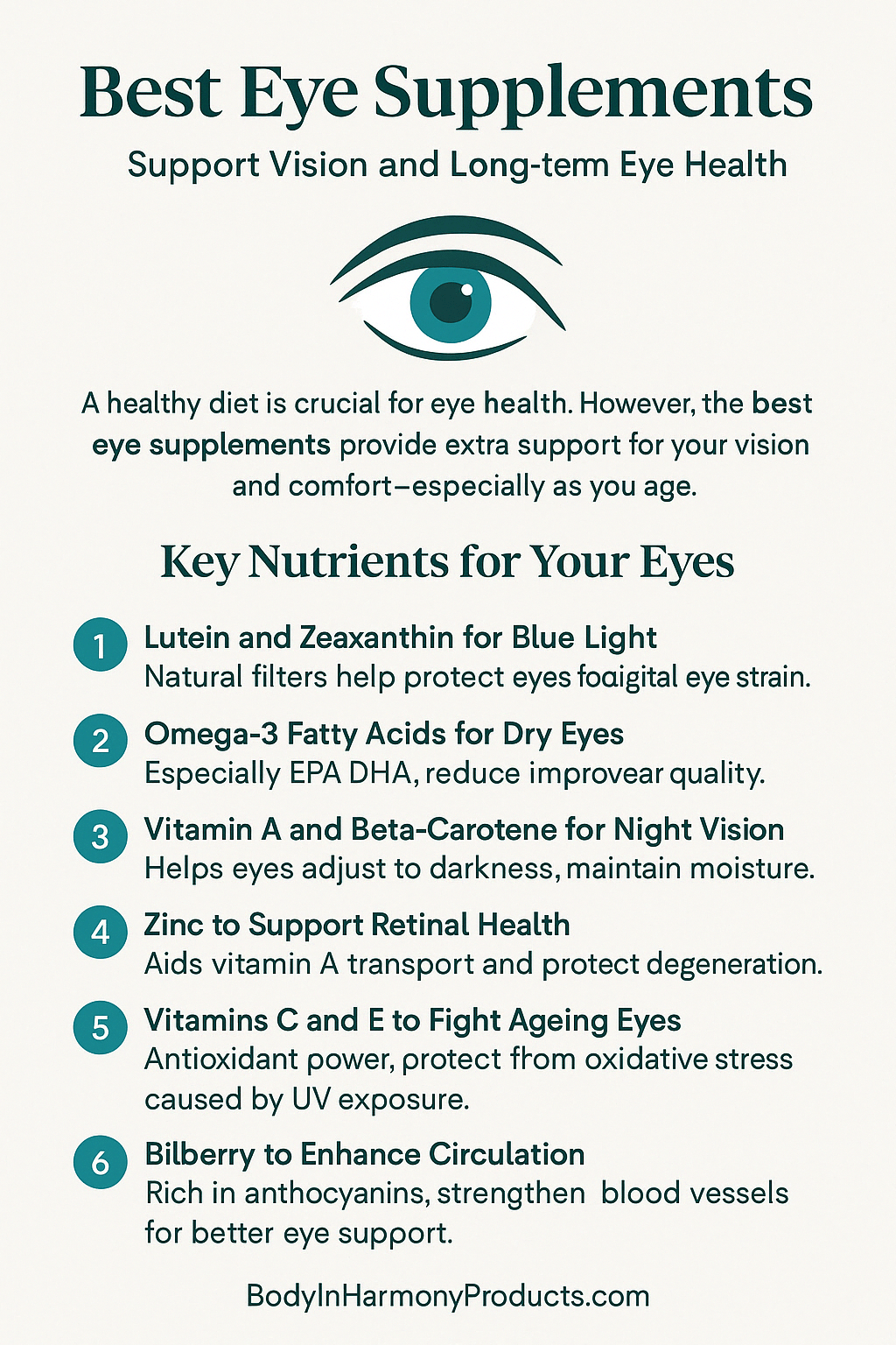 Best Eye Supplements to Support Vision Long-Term Eye Health