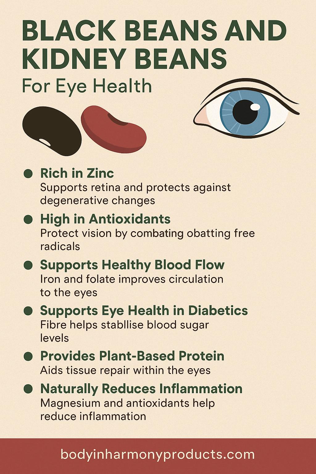 Black Beans and Kidney Beans for Healthy Eyes & Vision