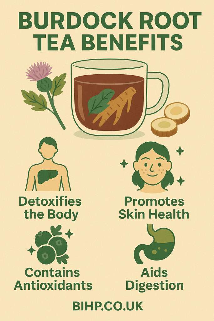 Explore burdock root tea benefits for skin, digestion, and detox. Discover how this traditional remedy supports your natural health daily.