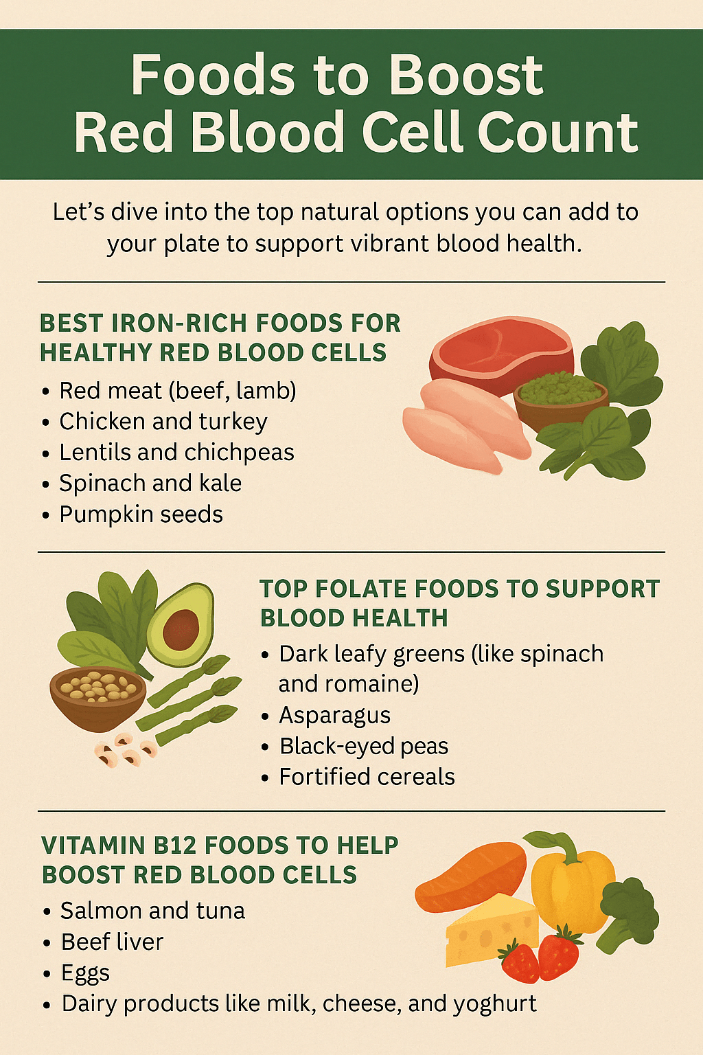 Foods to Boost Red Blood Cell Count: Natural Energy Support