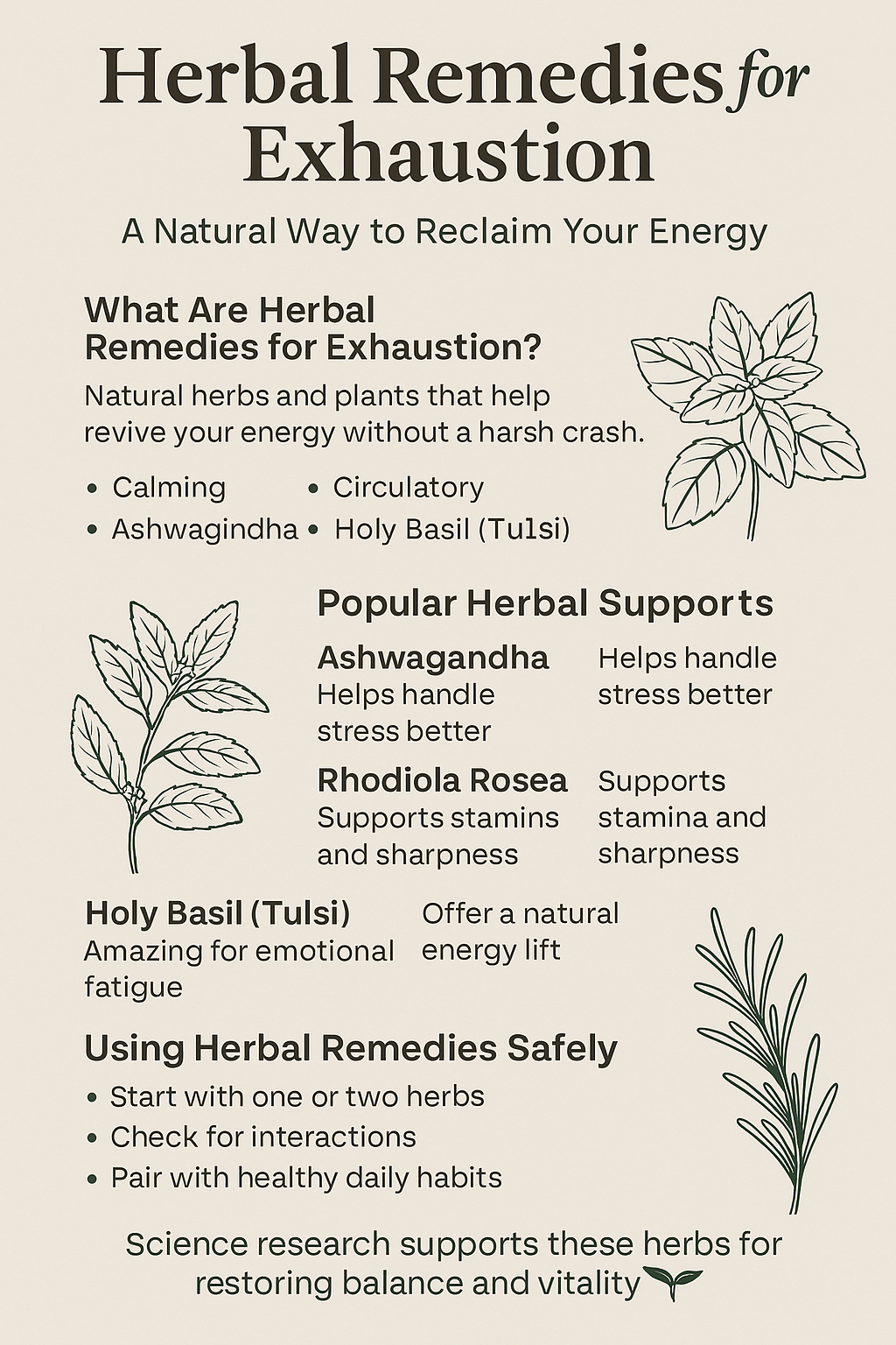Herbal Remedies for Exhaustion: Natural Energy Without the Crash