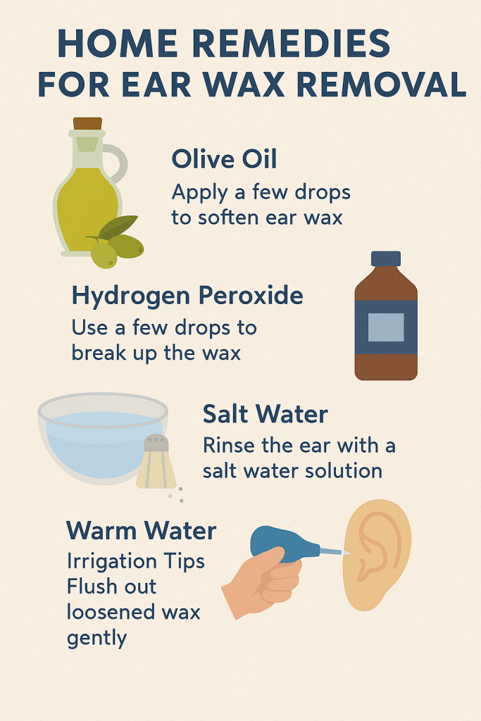 Discover gentle home remedies for ear wax removal. Learn safe, natural ways to clear blocked ears and maintain healthy hearing.
