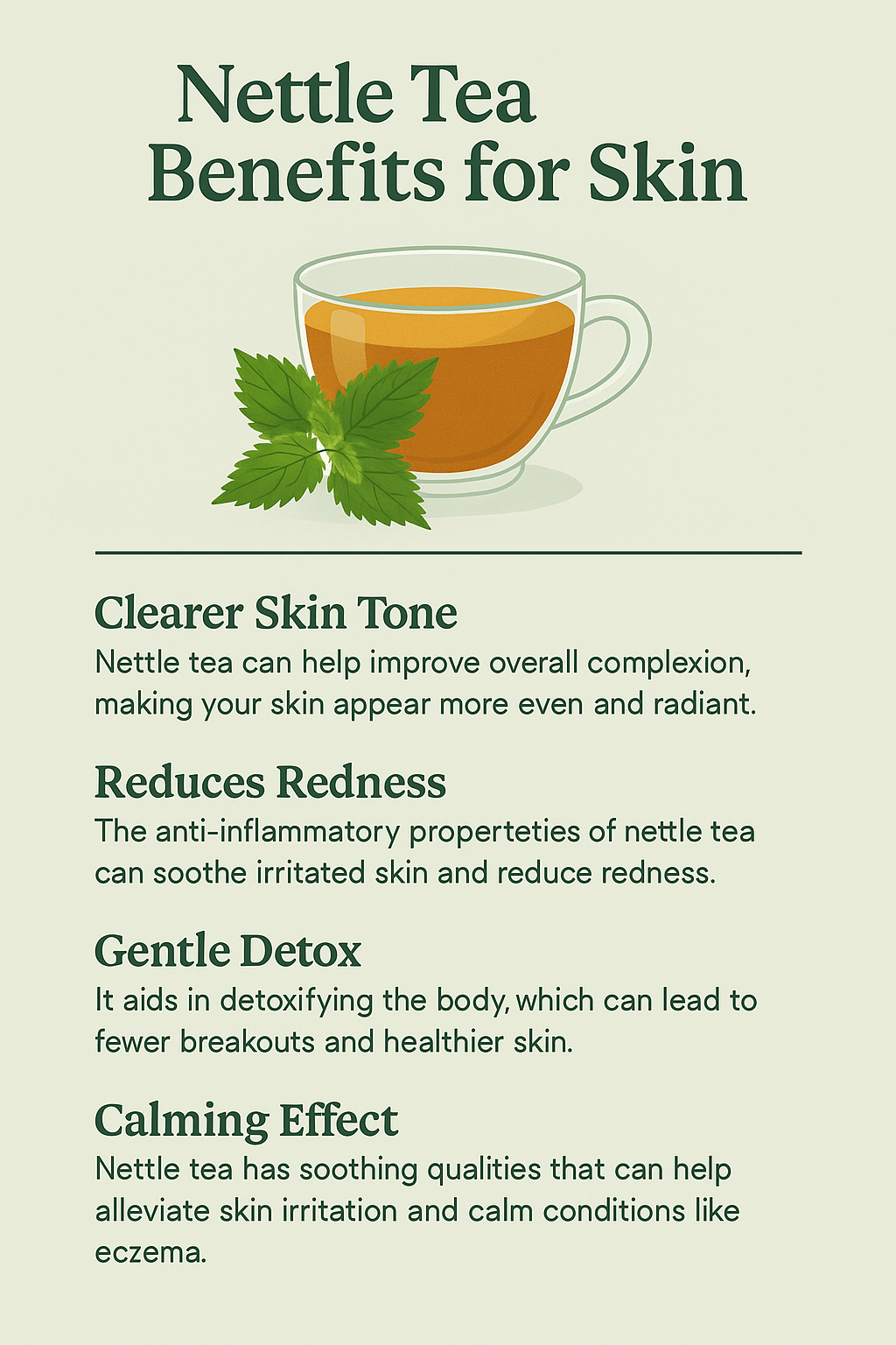 Nettle Tea Benefits for Skin: Clear, Calm, Naturally