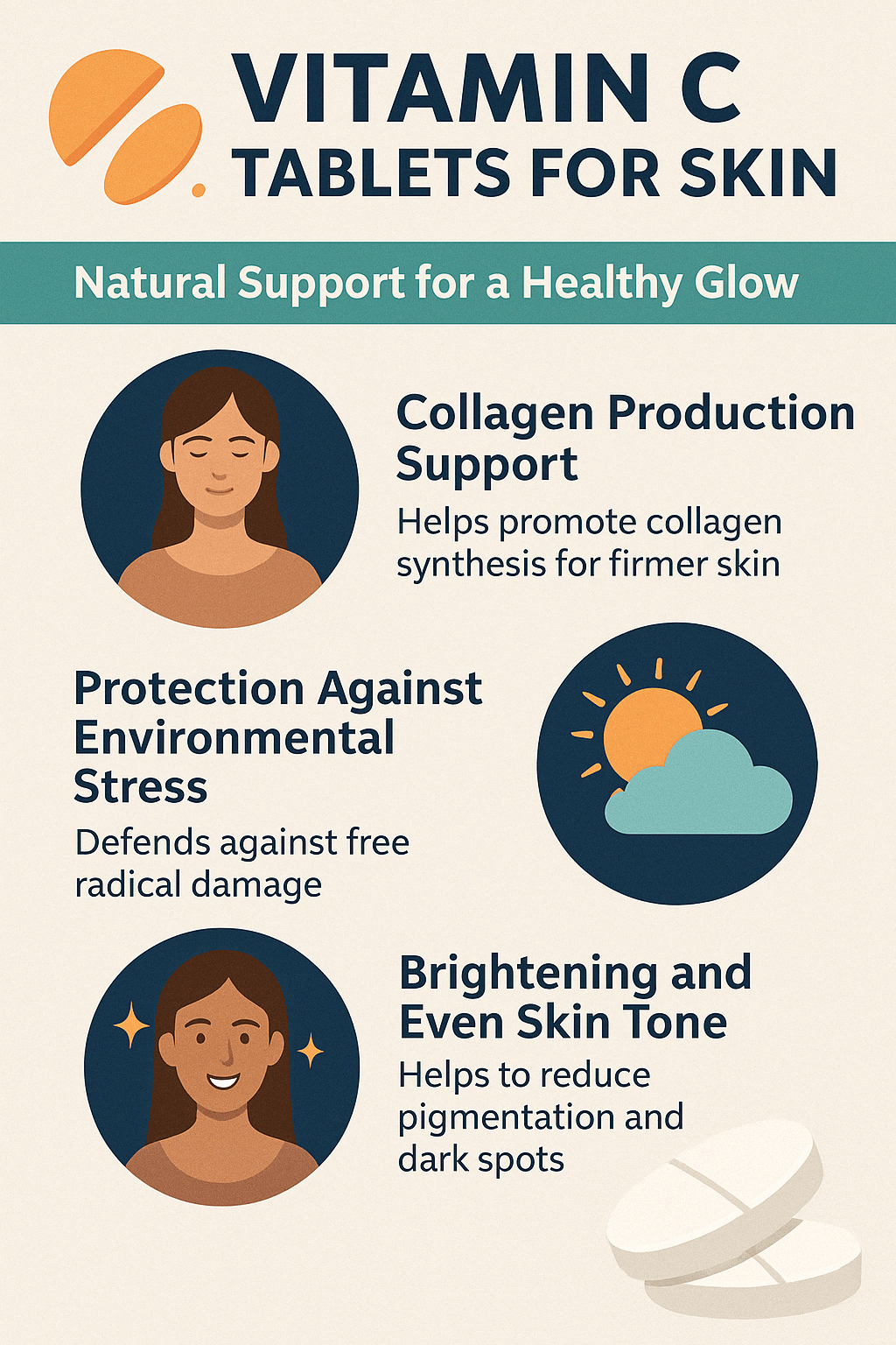 Vitamin C Tablets for Skin | Natural Glow Support