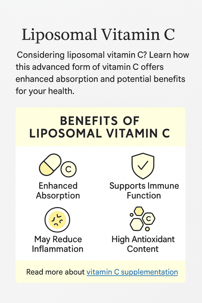 Liposomal vitamin C offers better absorption than traditional forms. Discover how it boosts energy, immunity, and skin health., Find out more.