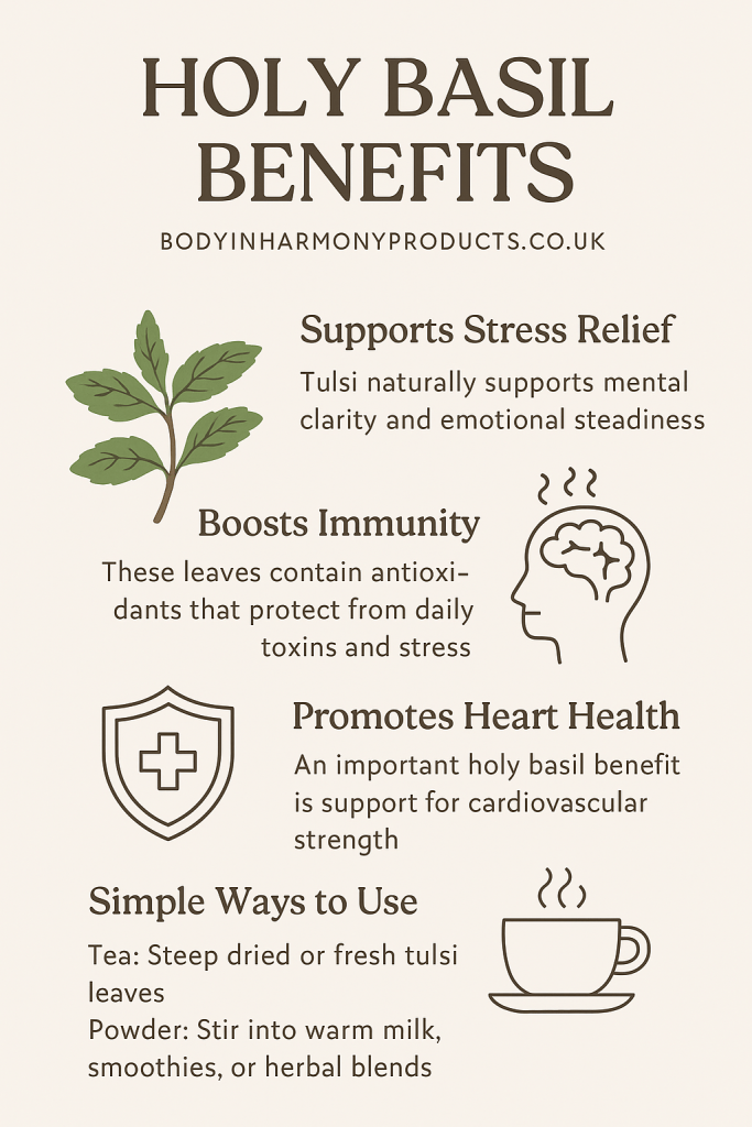 Explore the top holy basil benefits for stress, immunity, hormone support, and heart health—all backed by ancient Ayurvedic wisdom. Read more