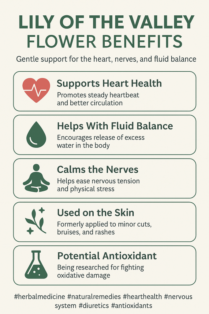 Explore the surprising health benefits of the lily of the valley flower. Discover its traditional uses, potential effects on the heart, & more