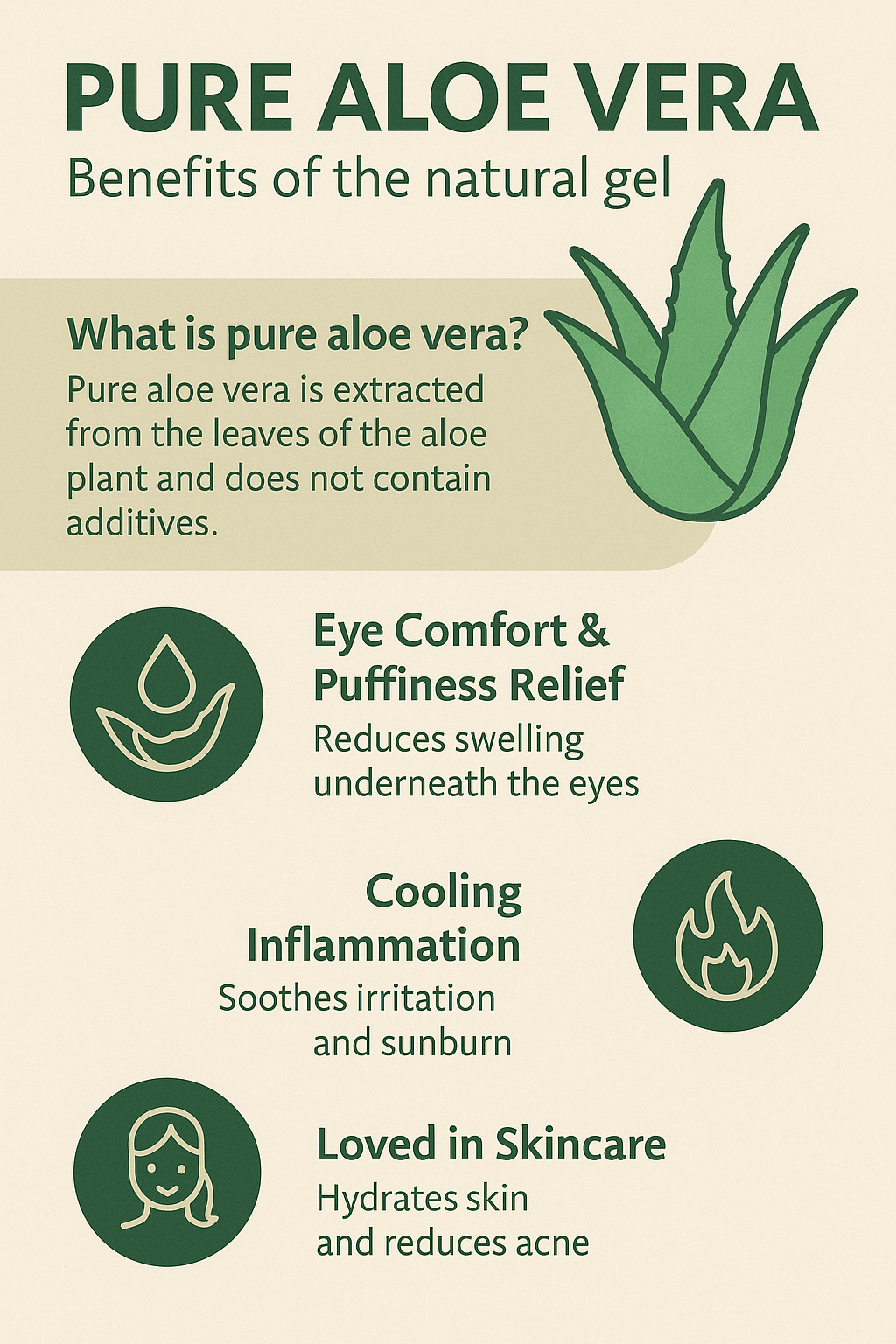 Pure Aloe Vera: Soothing Support for Skin, Eyes, and Inflammation