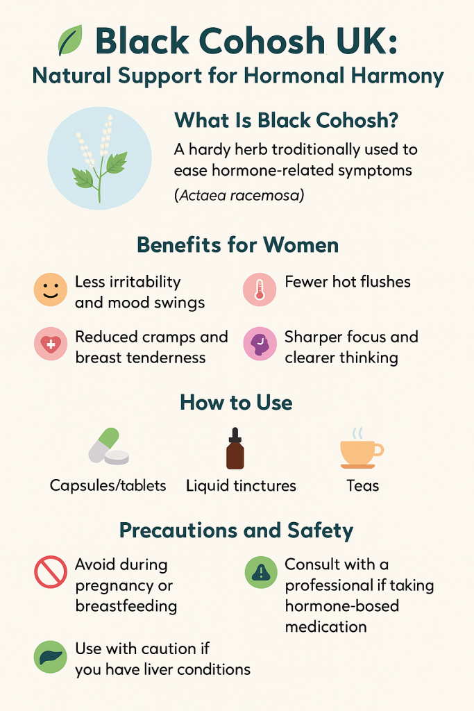 Discover how black cohosh UK may support hormone balance and ease PMT symptoms. Learn the benefits, risks and how to use it safely. Read more