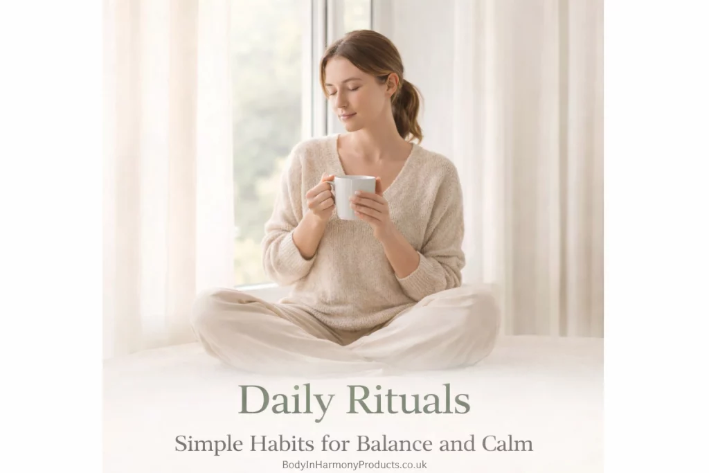 Daily rituals that support balance through gentle routines, mindful moments