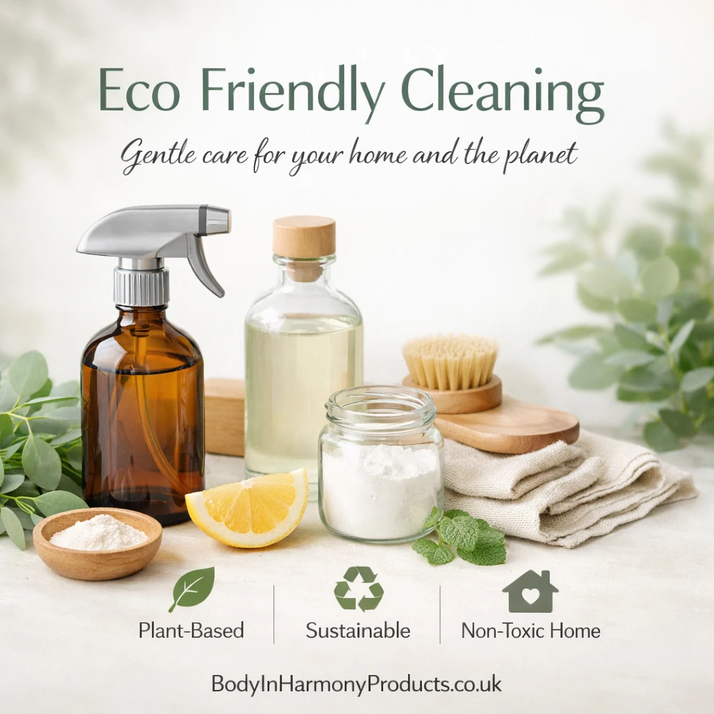 Discover eco friendly cleaning methods that support a healthier home and sustainable living. Gentle, effective, and kind to the environment.