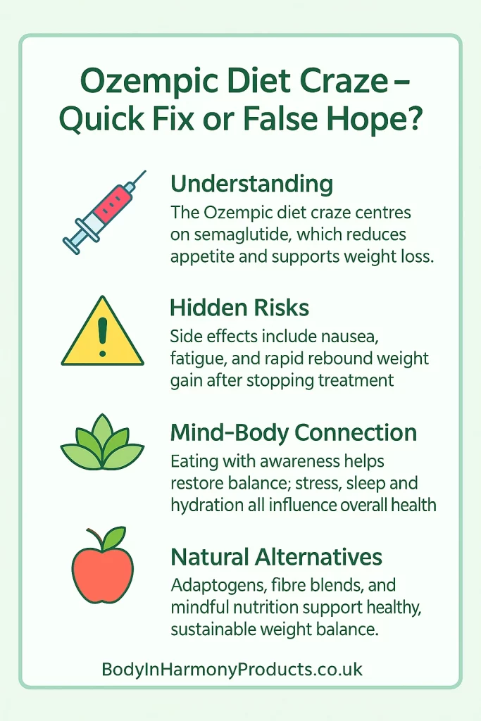 Learn the truth behind the Ozempic diet craze and explore natural ways to support healthy, sustainable weight management. An eye opening read