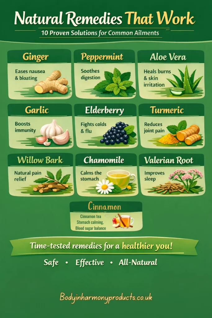 A practical guide to natural remedies that work for digestion, immunity, skin health, pain relief, and sleep, using plant-based support.