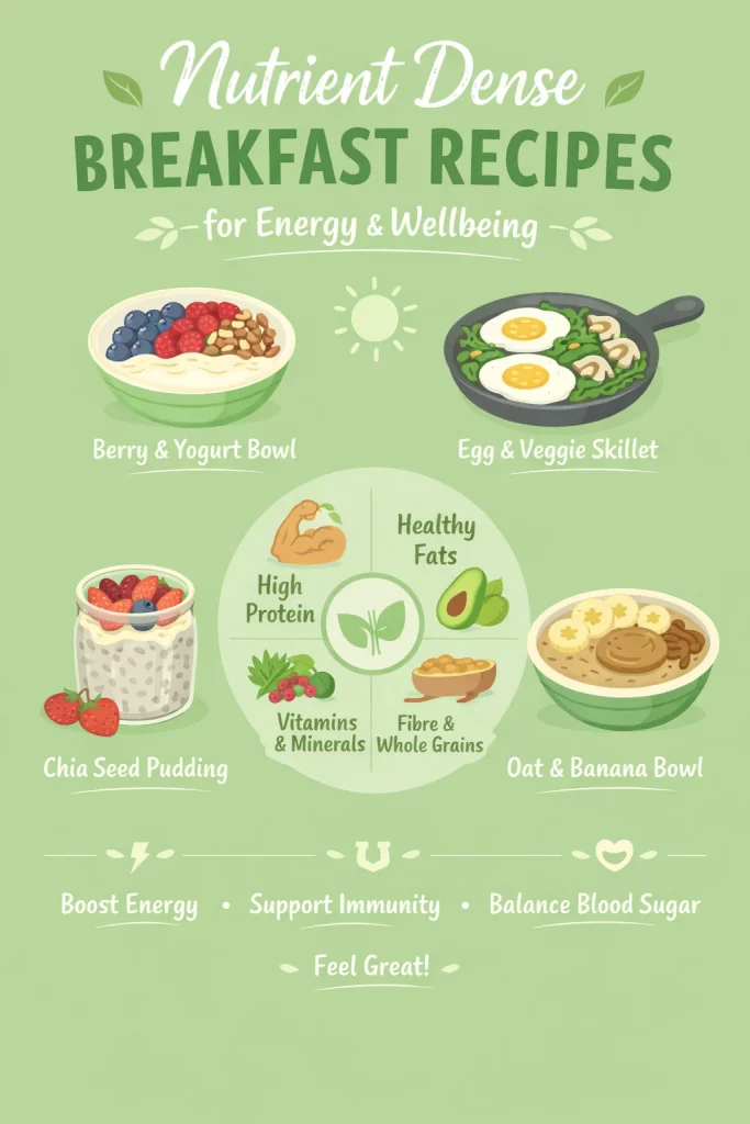 Learn how to make nutrient dense breakfast recipes packed with protein, healthy fats and essential nutrients to support energy and wellbeing.