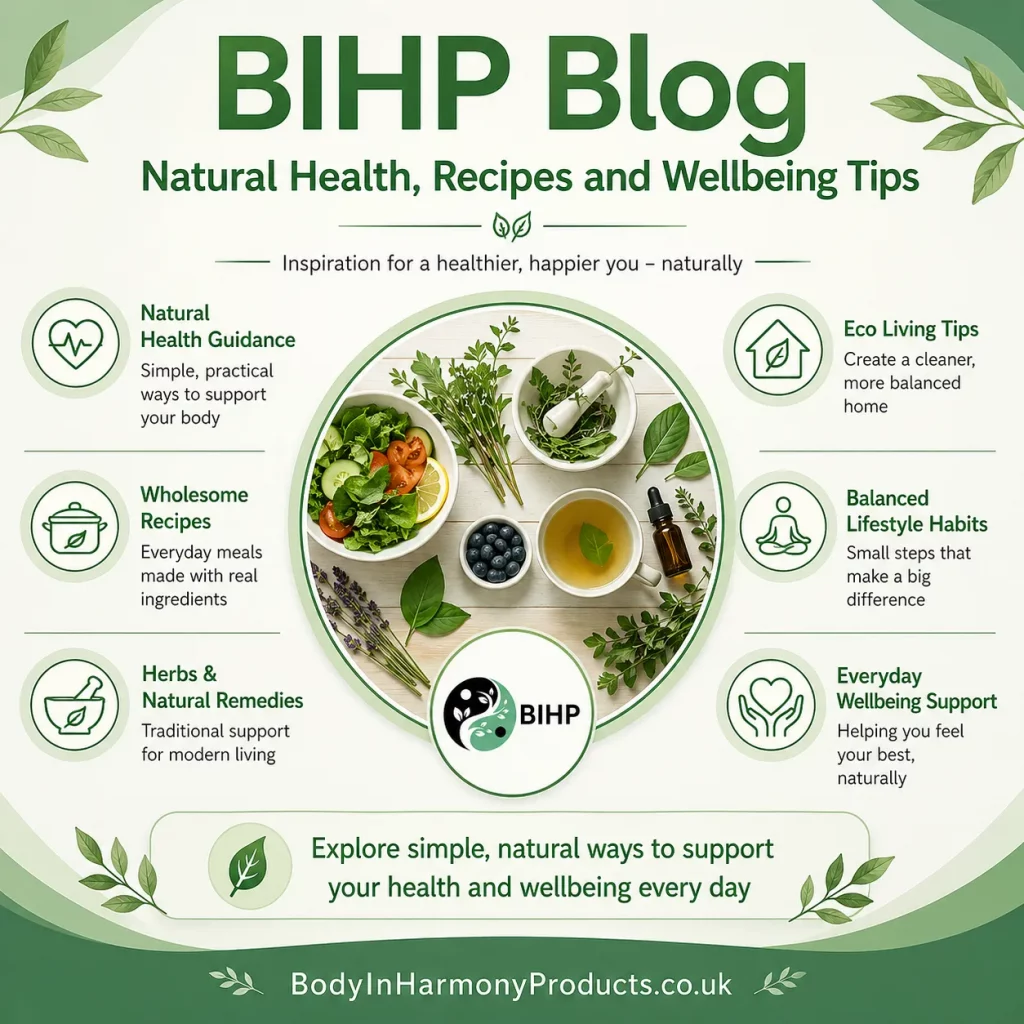 BIHP Blog with natural health tips, simple recipes, eco living ideas, and practical advice to support a balanced and healthy lifestyle.